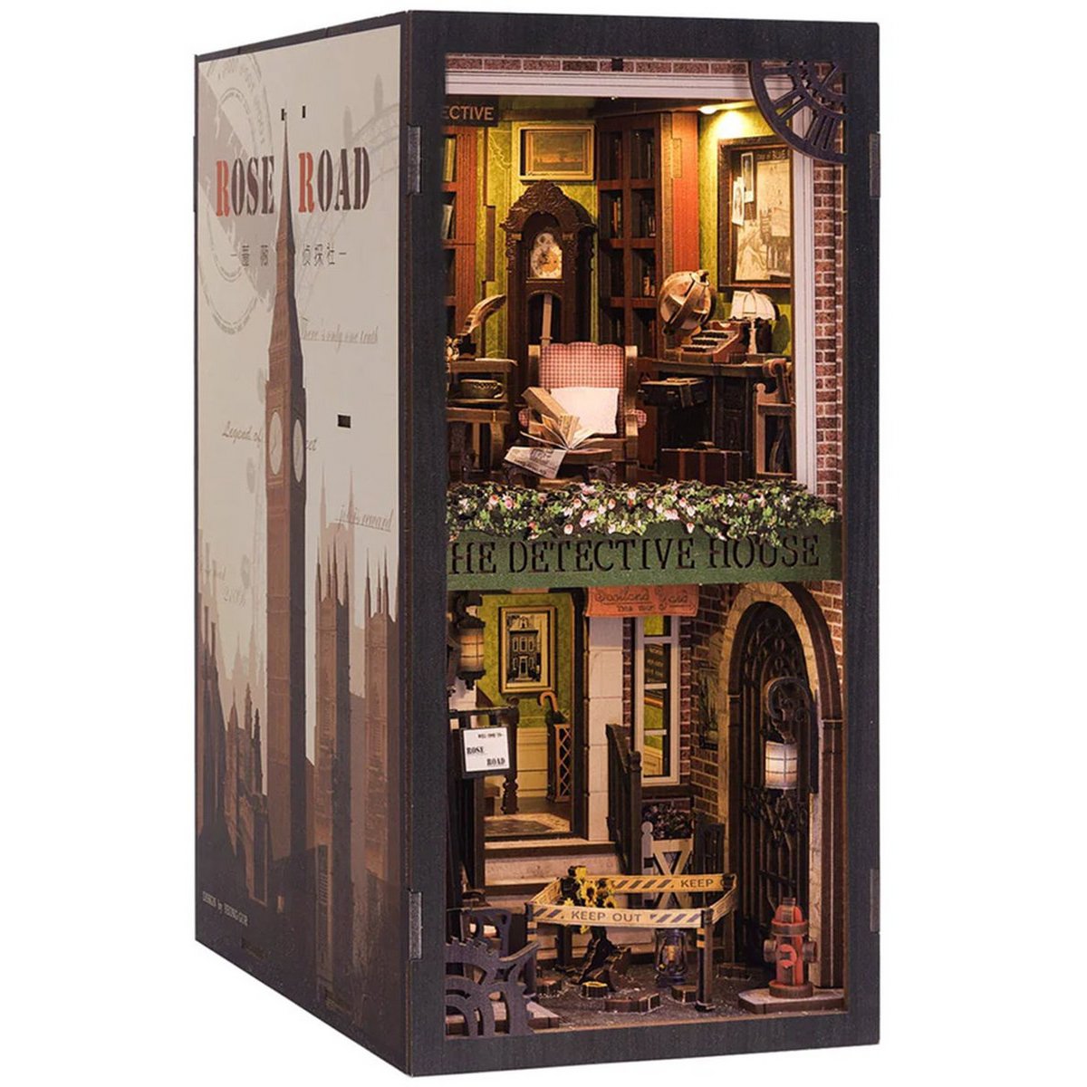 DIY book nook Rose Detective Agency, 23 cm