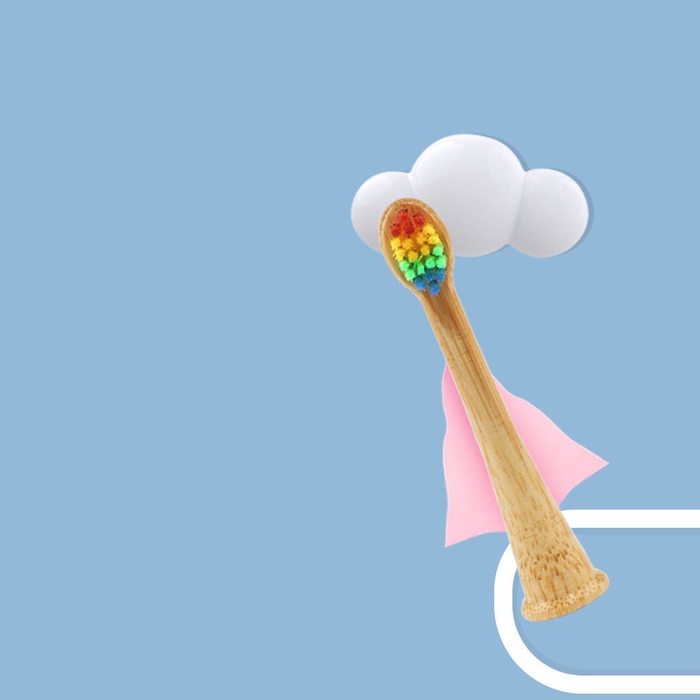 Bamboe opzetborstels voor Philips Sonicare, 4 stuks, Rainbow, voor kinderen