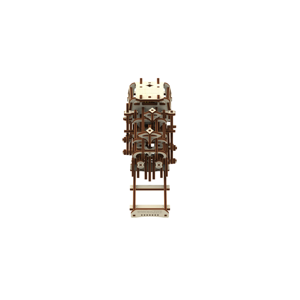 Houten bouwpakket locomotief, 30 × 8,5 × 10,4 cm