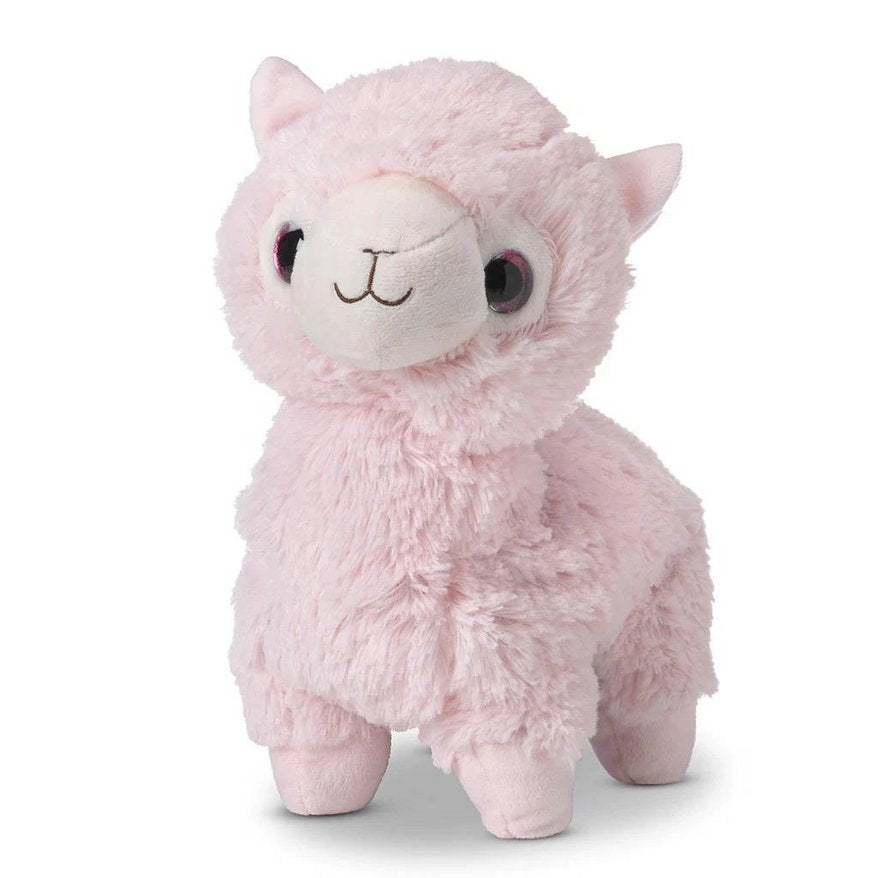 Alpaca magnetronknuffel roze met lavendelgeur, 30 × 15 × 25 cm