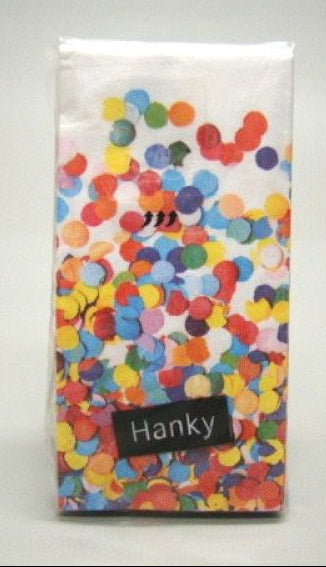 Confetti papieren zakdoekjes, 10 stuks