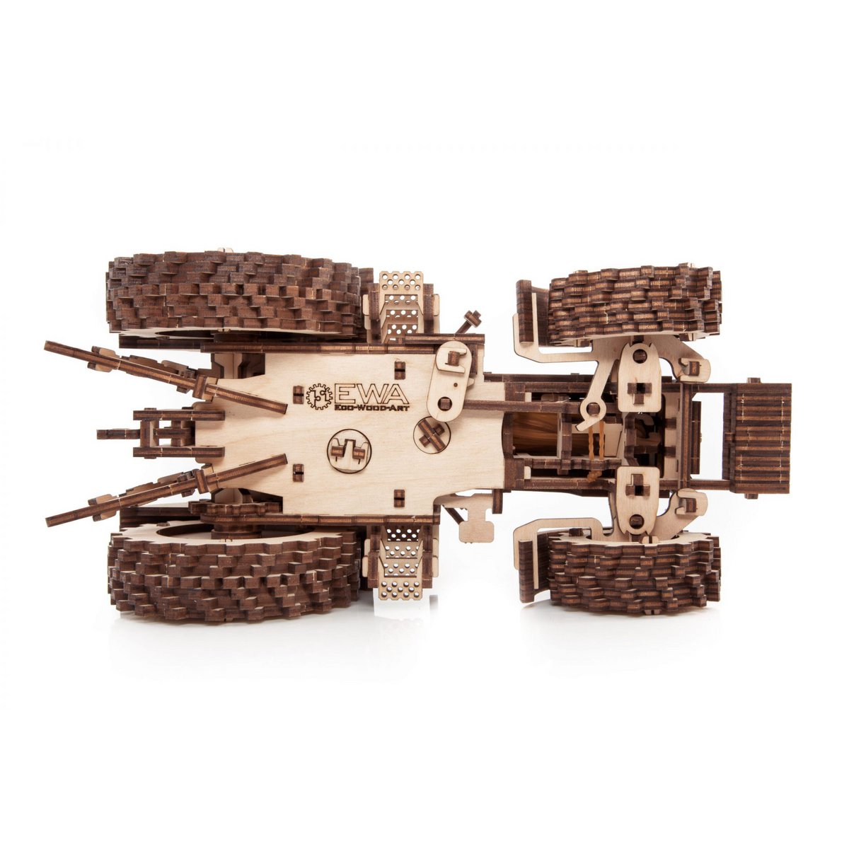 DIY houten mechanische puzzel tractor Belarus, 28,2 x 13,6 x 17,5 cm