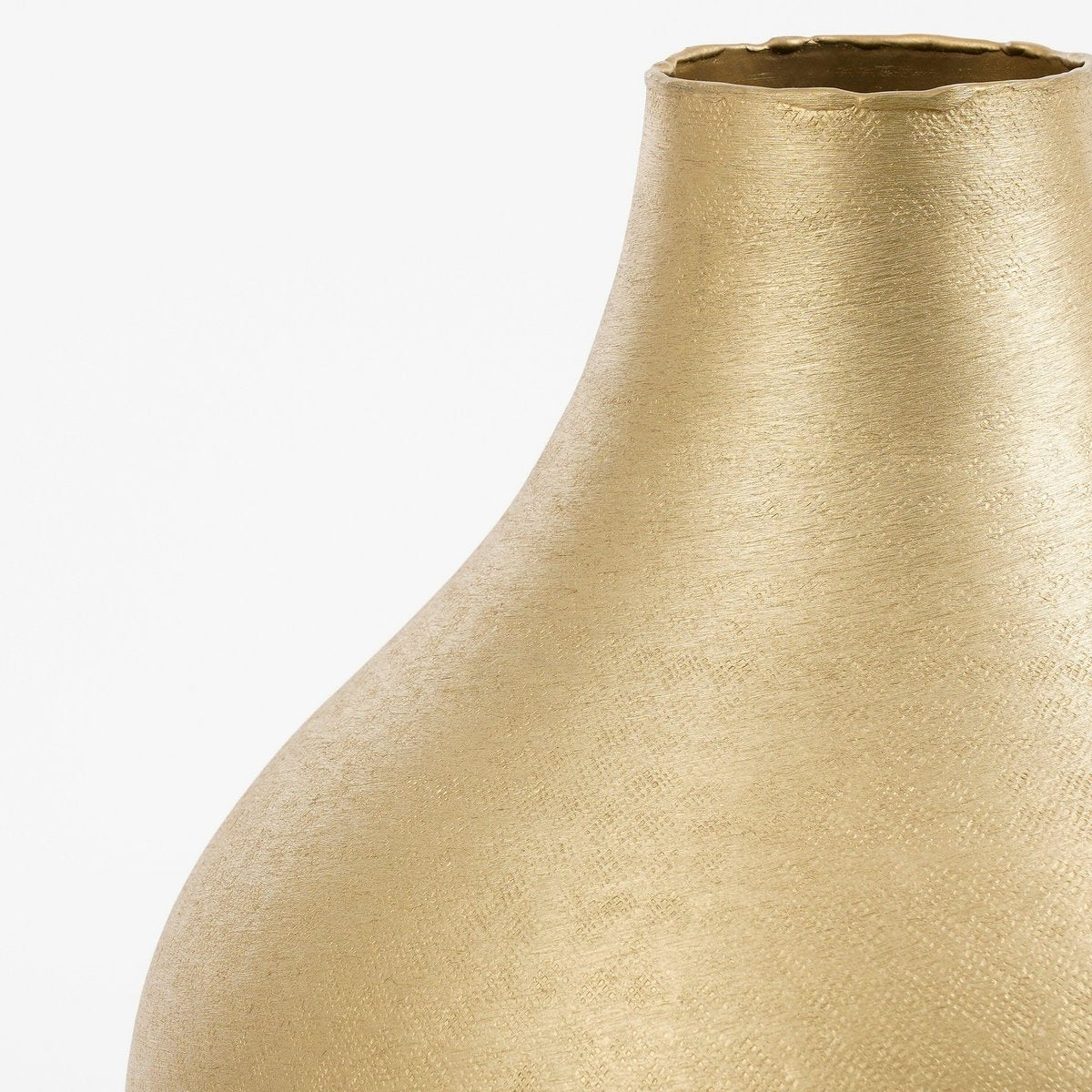 Mica Decorations Kyan Vaas – Aluminium Champagne (H31 x Ø25 cm)