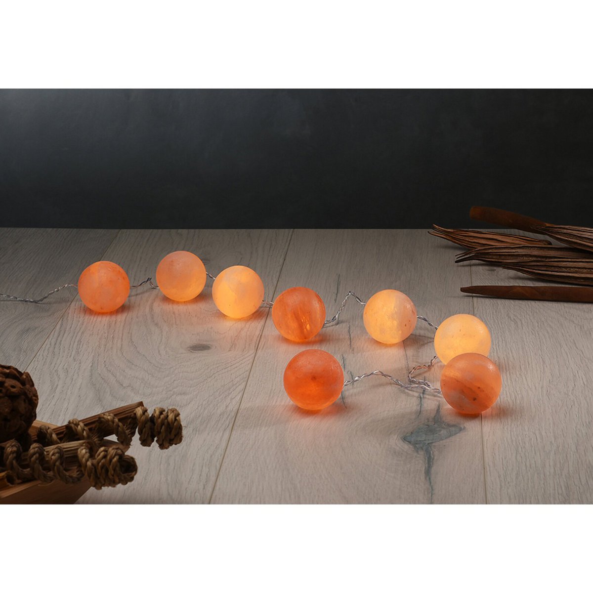 Salt Dreams zoutkristal lichtsnoer bol op batterij 8 stuks