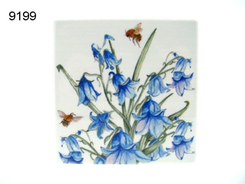 Bee-tanical bij bluebells onderzetter, keramiek