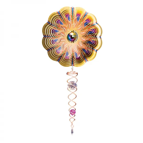 Windspinner Spin Art Sun Gazing Ball met Crystal Tail 60 cm