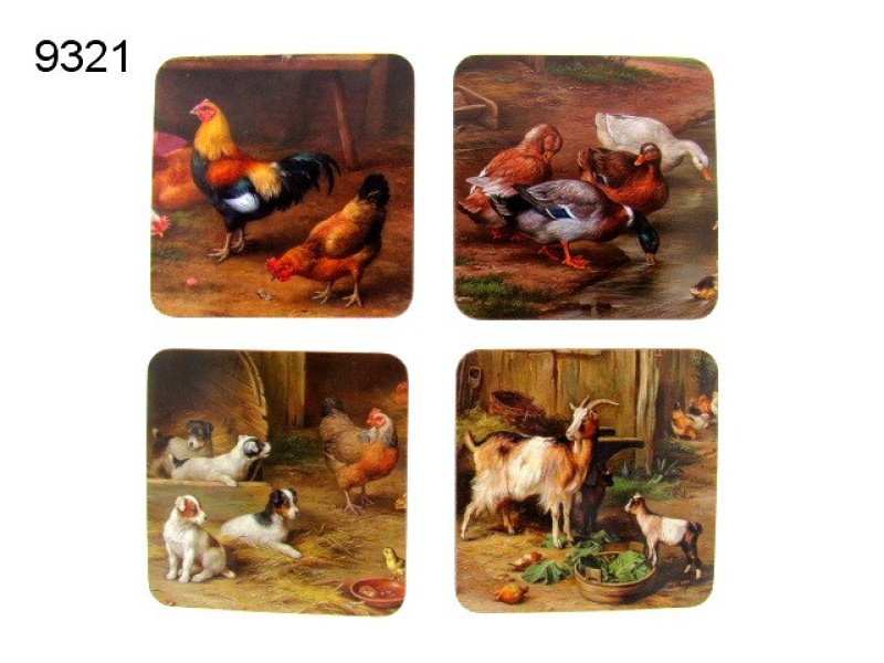 Edgar Hunt onderzetters, 4 stuks