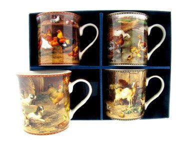 Edgar Hunt mokken, set 4 stuks