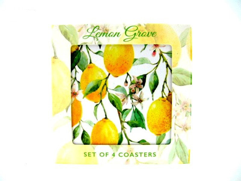 Citroen onderzetters, 4 stuks Lemon Grove