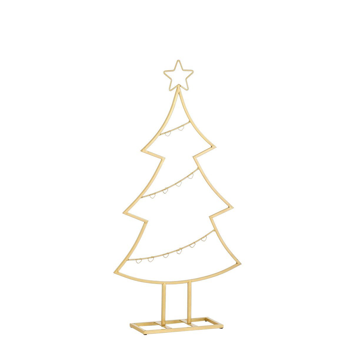 Goudkleurige kerstboom van metaal, 40 × 12 × 78,5 cm