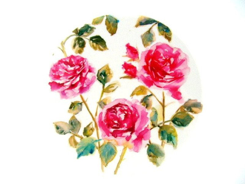 Rose garden tafelonderzetter, keramiek, 16 cm
