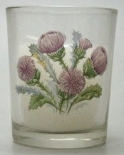 Distel sfeerlichtje met kaars, 6 cm