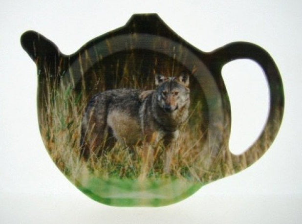 Wolf theetip, 13 x 10 cm