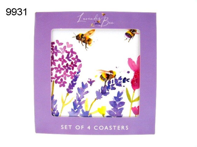 Lavendel onderzetters, 4 stuks
