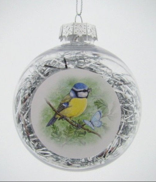 Pimpelmees kerstbal, 8 cm