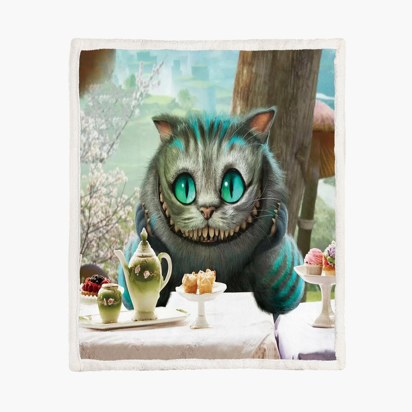 Fleece deken Cheshire cat, maat L