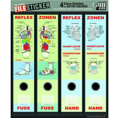 Ordneretiketten breed, 4 stuks reflex zones