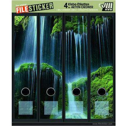 Ordneretiketten breed, 4 stuks waterval