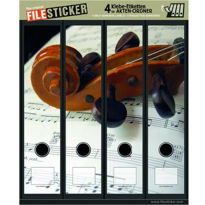 Ordneretiketten breed, 4 stuks muziek