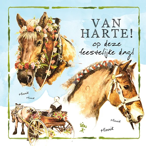 Rien Poortvliet, van harte wenskaart