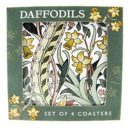 Daffodil onderzetters, set van 4, 10 × 10 cm