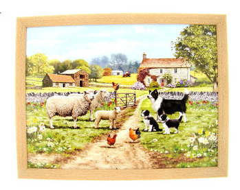 Schaap en collie schootkussen 44 × 34 × 8 cm