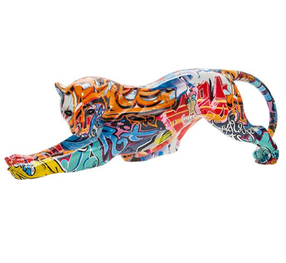 Panterbeeld in graffiti stijl, 41 cm