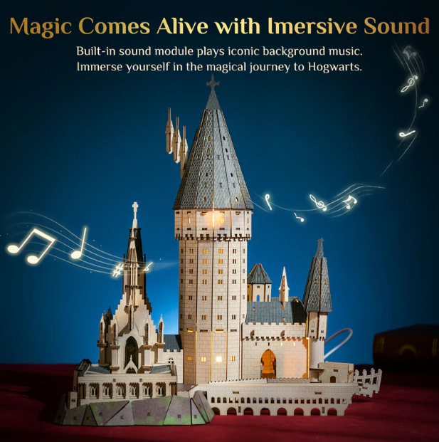 Harry Potter astronomietoren bouwset met muziek, 30,4 x 28,8 x 33,3 cm