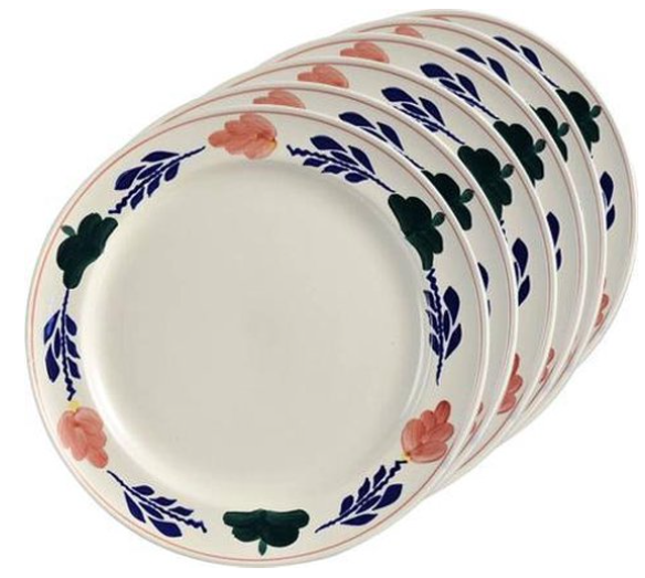 Ontbijtbord Boerenbont, 21cm, set van 6