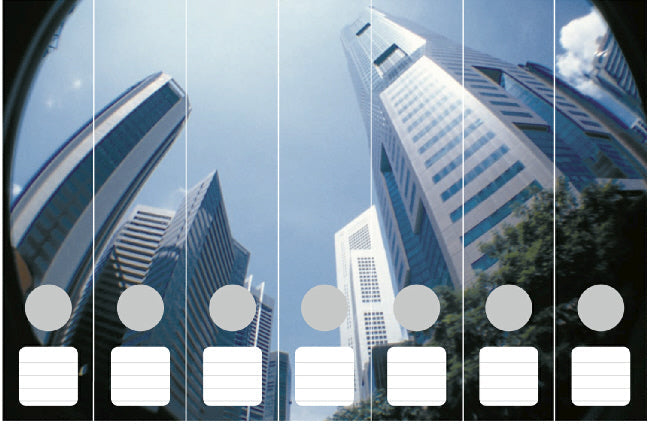 Ordneretiketten breed, 7 stuks Skyline