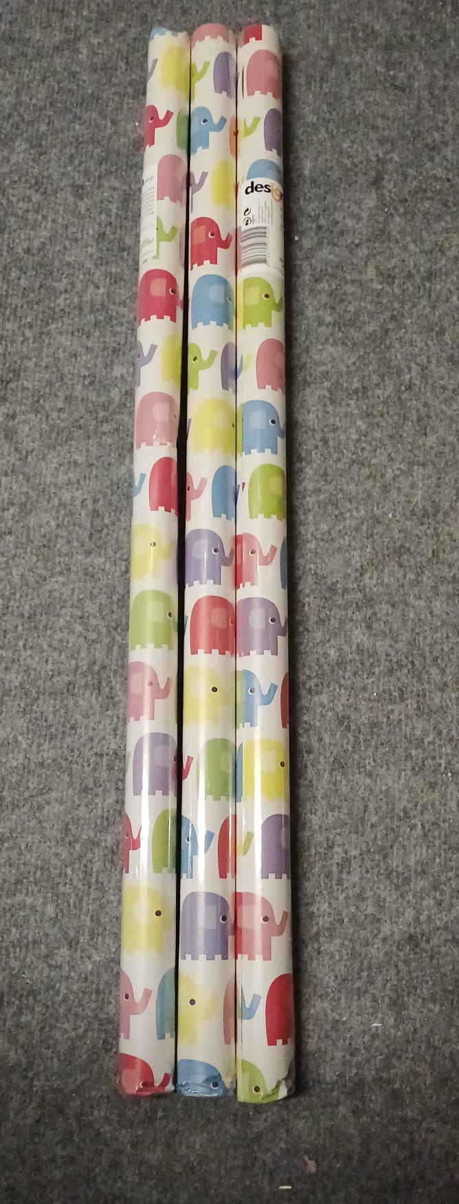 Cadeaupapier met olifantjes, per rol