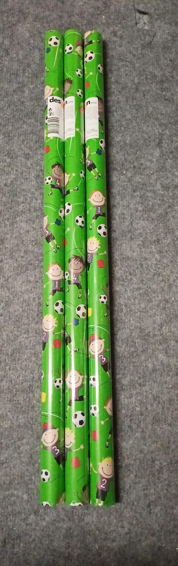 Cadeaupapier voetballers, per rol