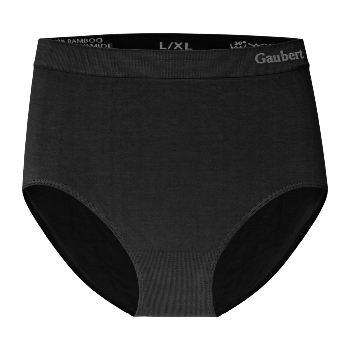 Bamboe high waist slips, 2 stuks zwart