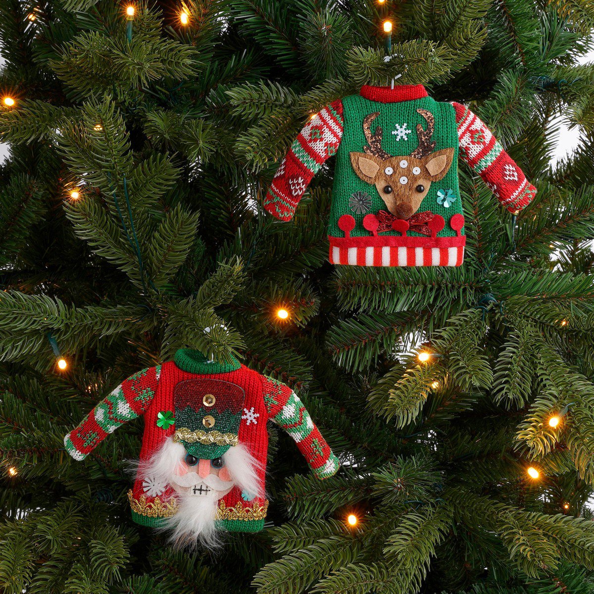 Kersttrui kersthanger met kerstman, 20,5 cm
