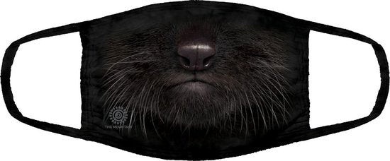 Black kitten face niet-medisch mondmasker