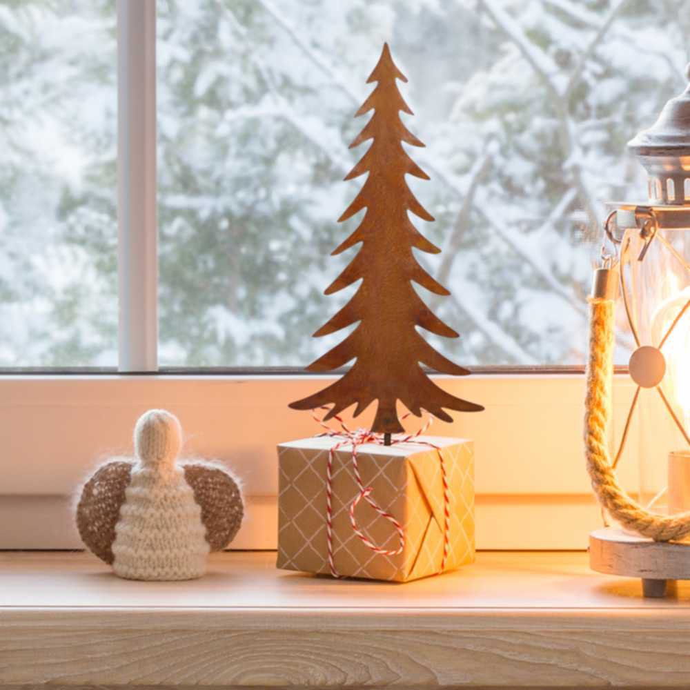 Roestmetalen kerstboom, 3 maten