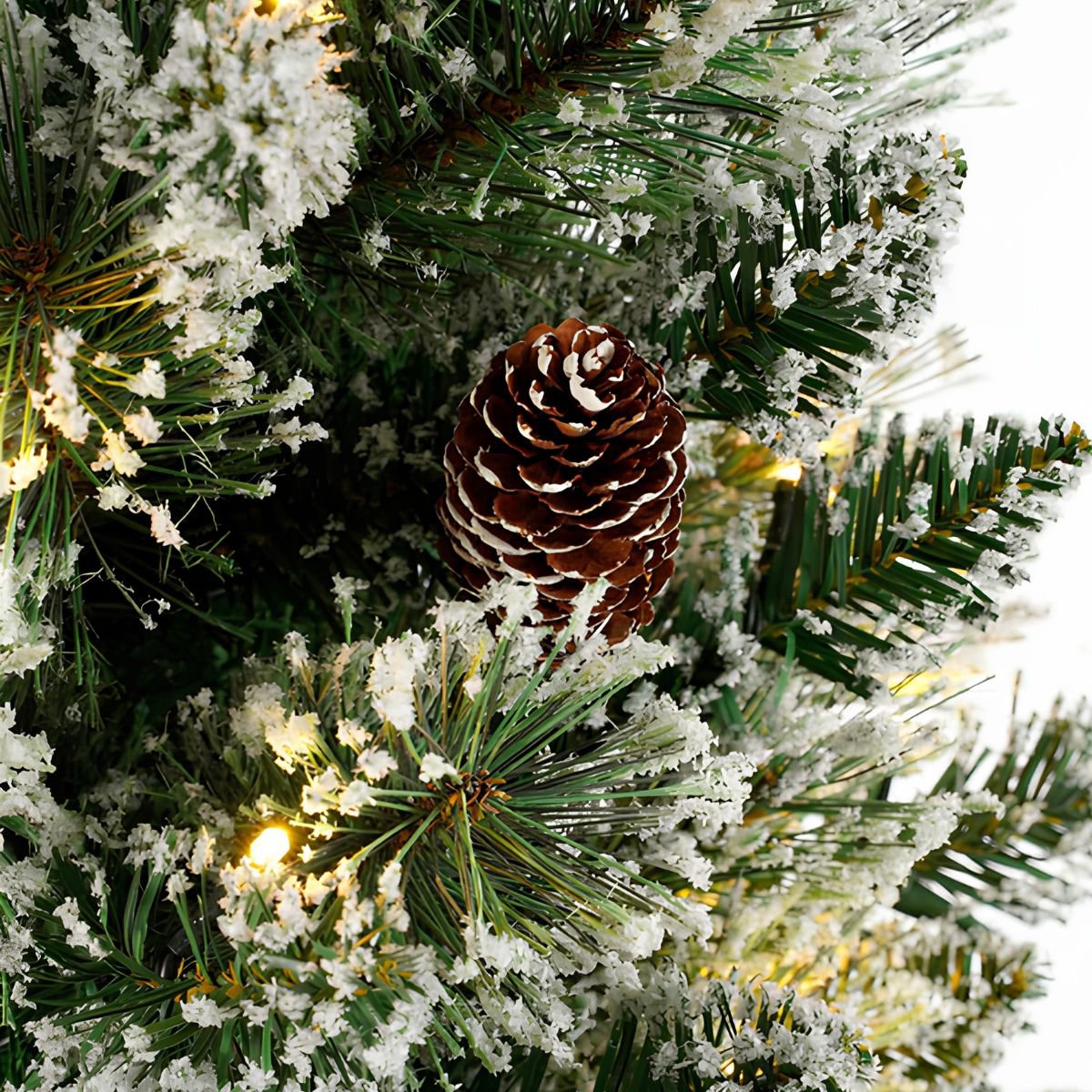 Vandans kunstkerstboom met rijp-effect en LED, 90 cm, Ø 48 cm