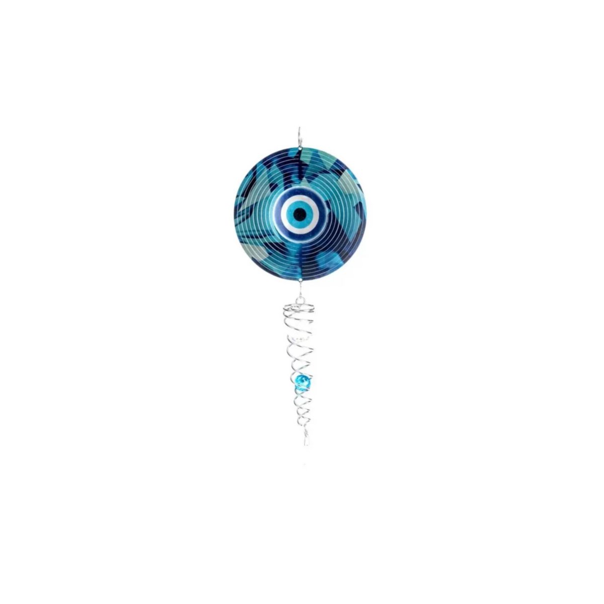 Windspinner Spin Art Evil Eye met Crystal Tail 60 cm
