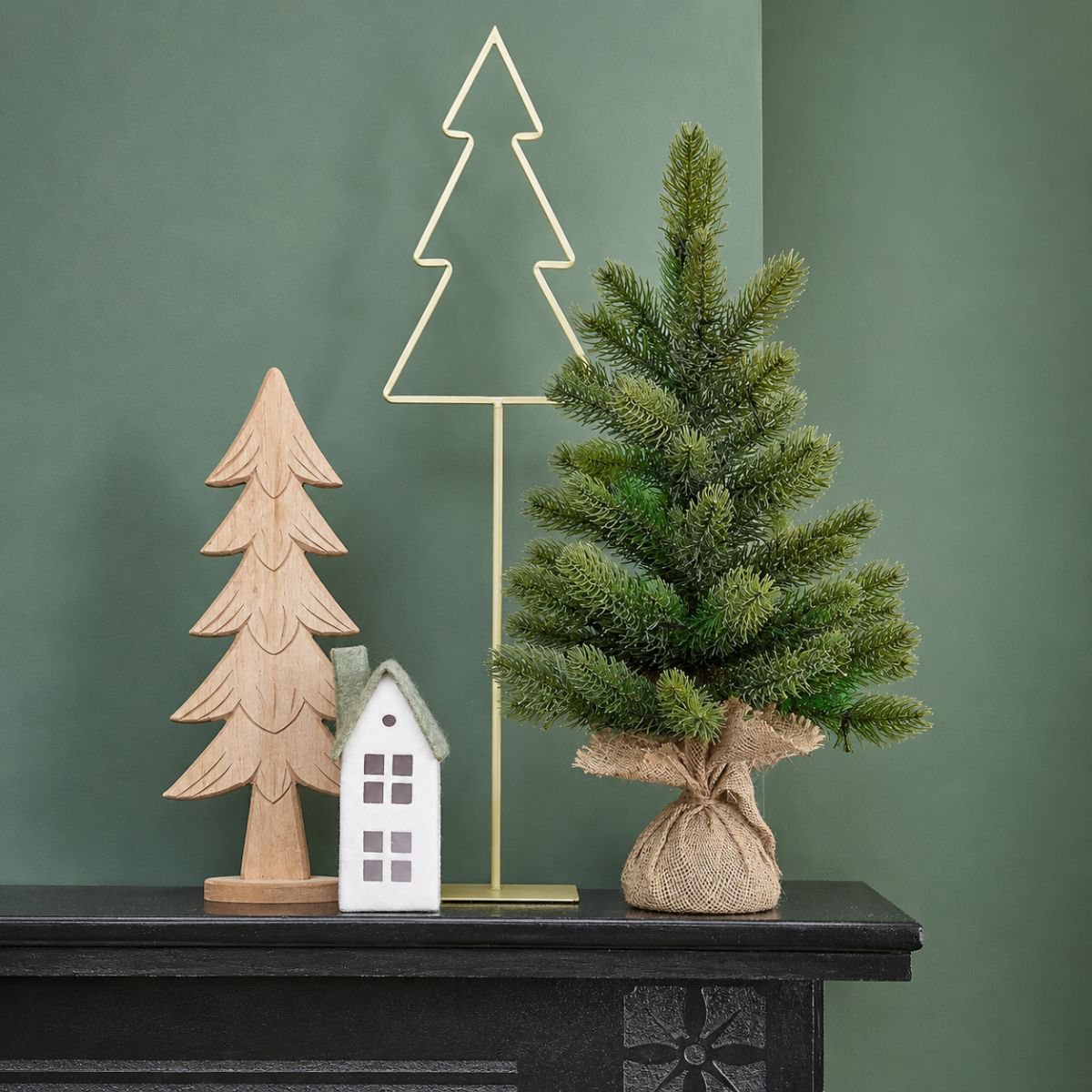 Nagoya kunstkerstboom met verlichting, 60 cm, Ø 44 cm