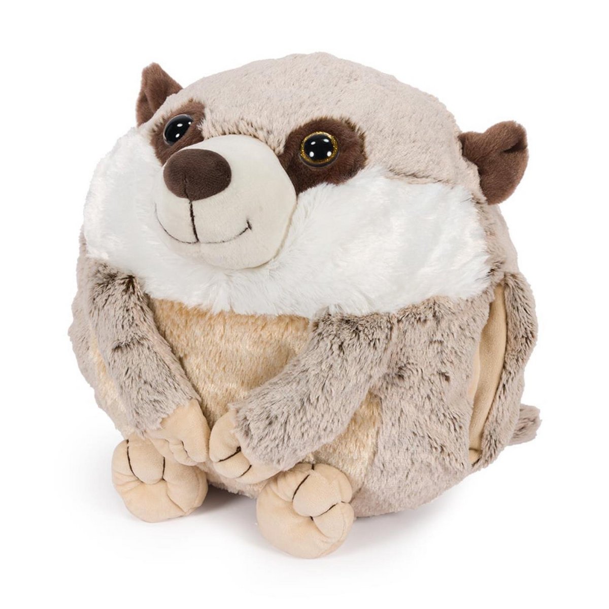 Stokstaartje knuffel en handwarmer, 35 cm