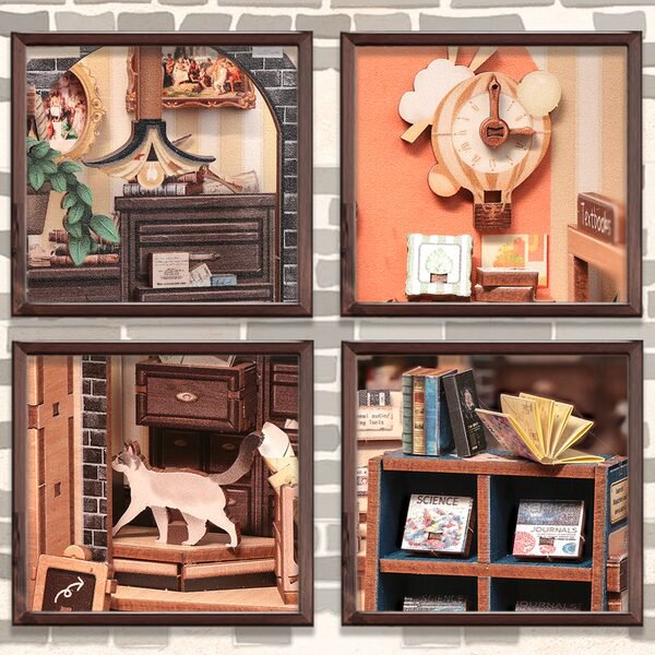 The Scholar's Bookstore book nook, 12,5 × 10 × 17 cm