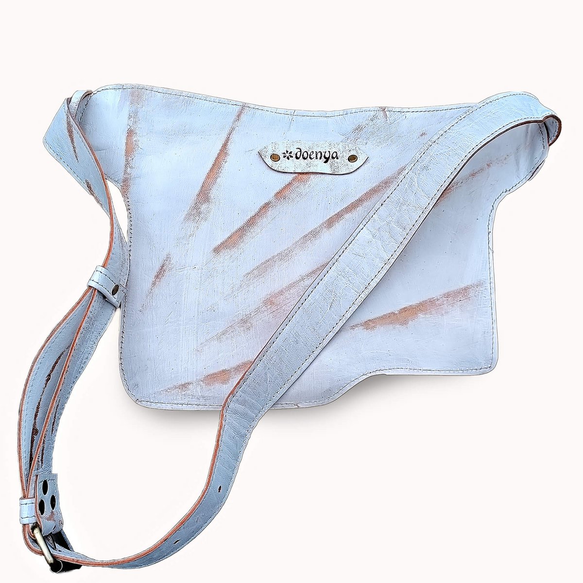 Bari leren heuptas met 3 vakken, 25 × 20 cm