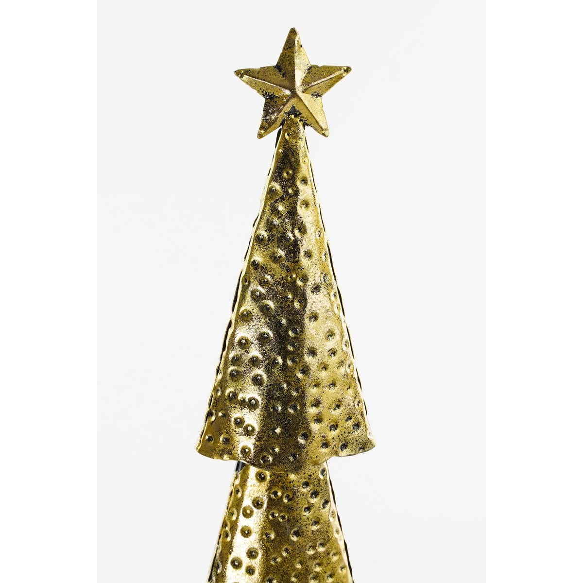 Metalen kerstboom met ster goud, 68 cm