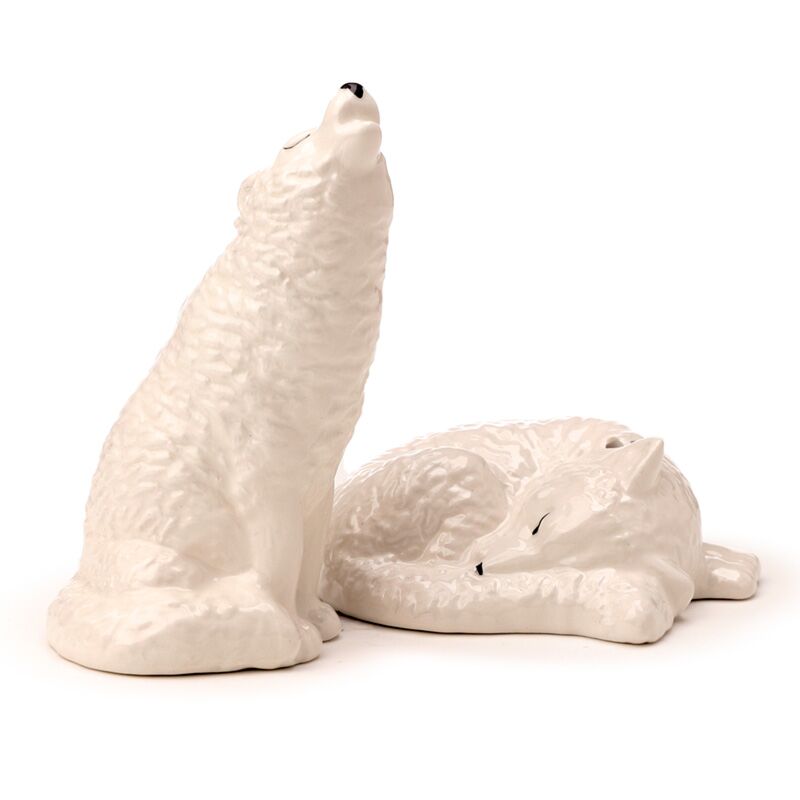 Witte wolf, peper- en zoutstel