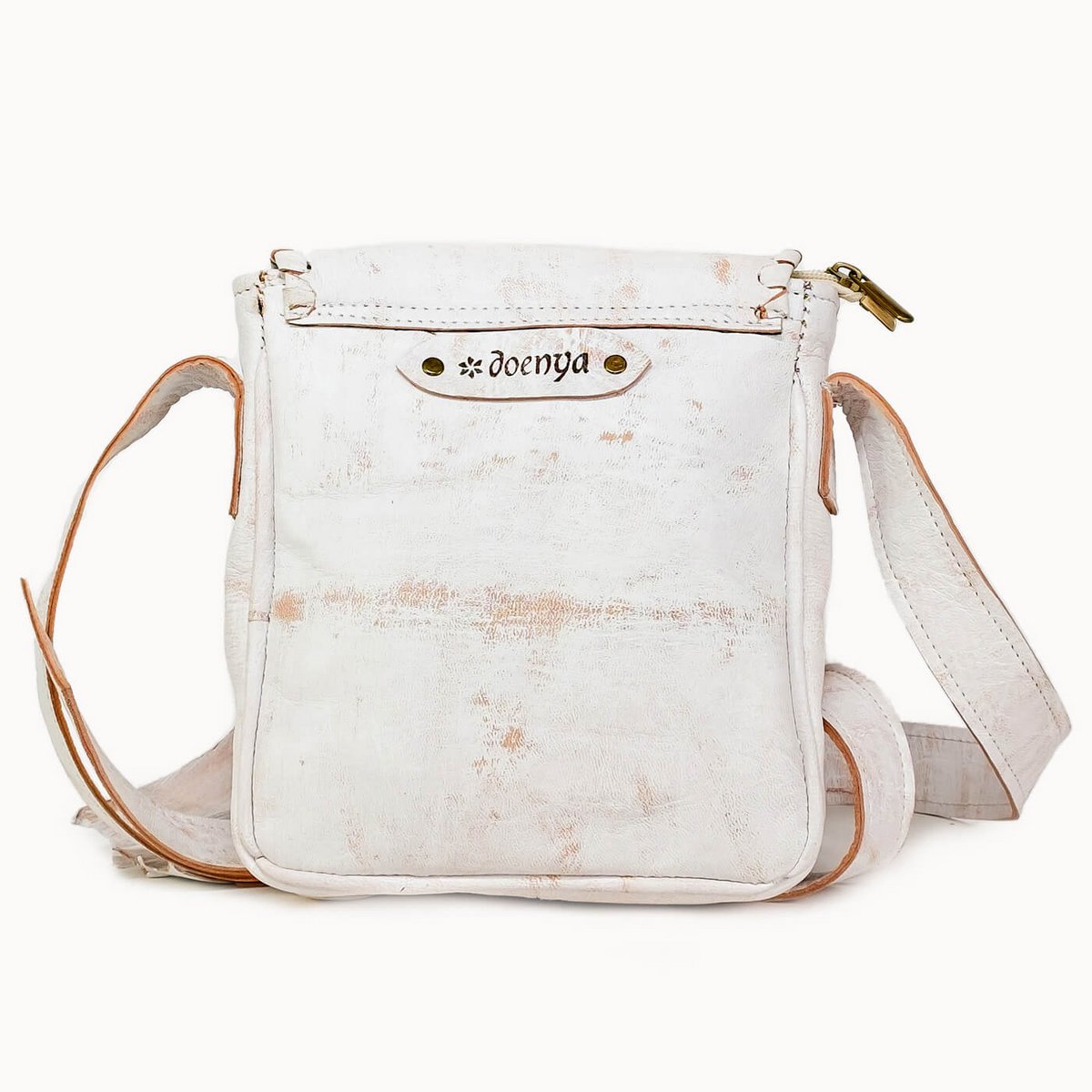 Qabli leren schoudertas, 18 × 4,5 × 22 cm