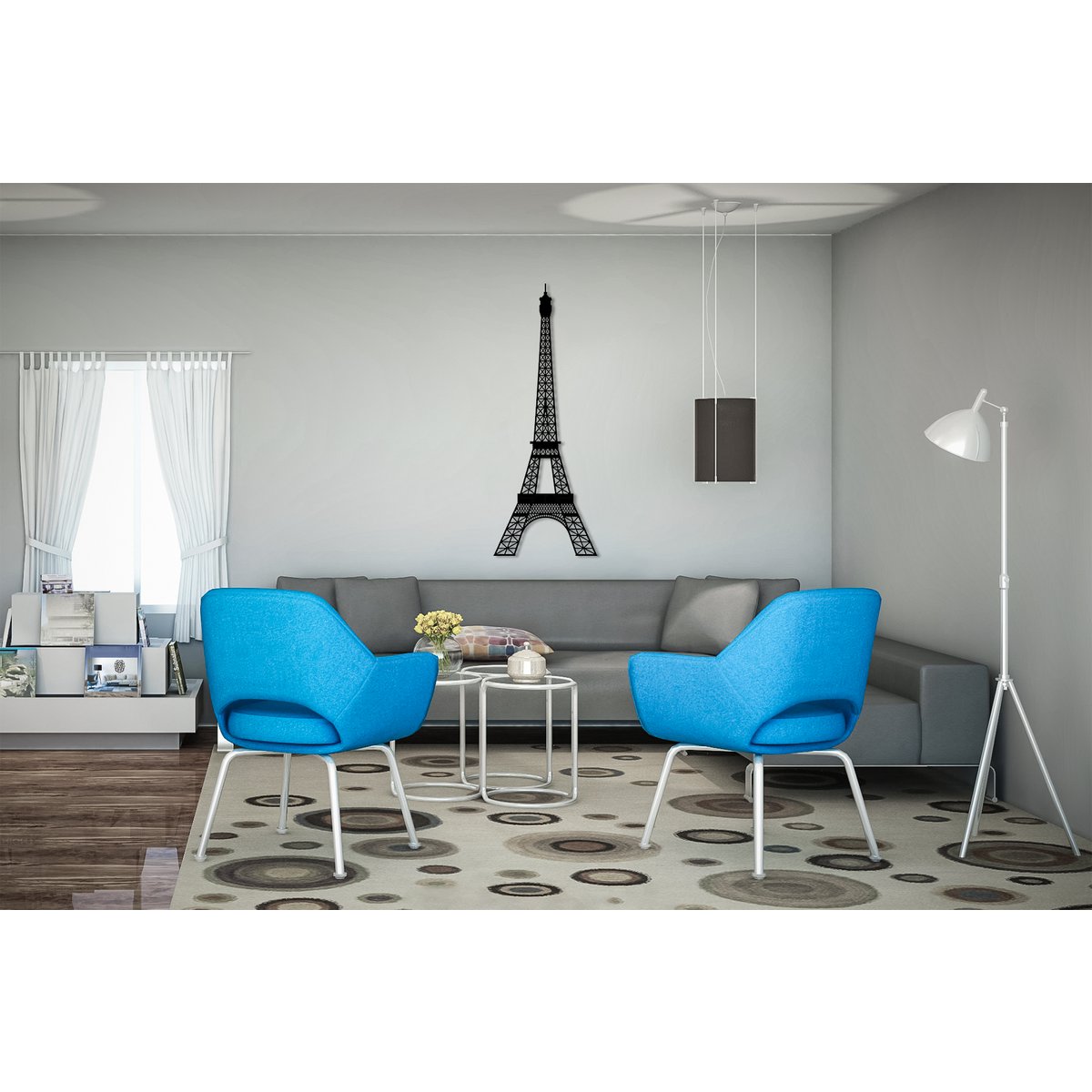 Houten wanddecoratie Eiffel Tower 50 x 130 cm