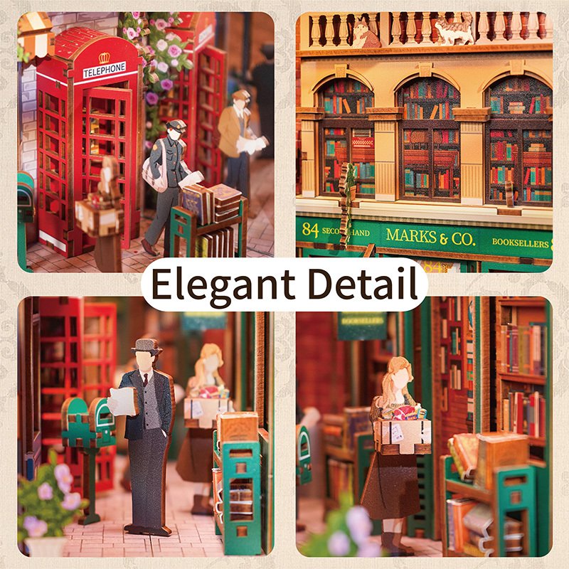 DIY book nook 84 Charing Cross Road, 24,5 cm