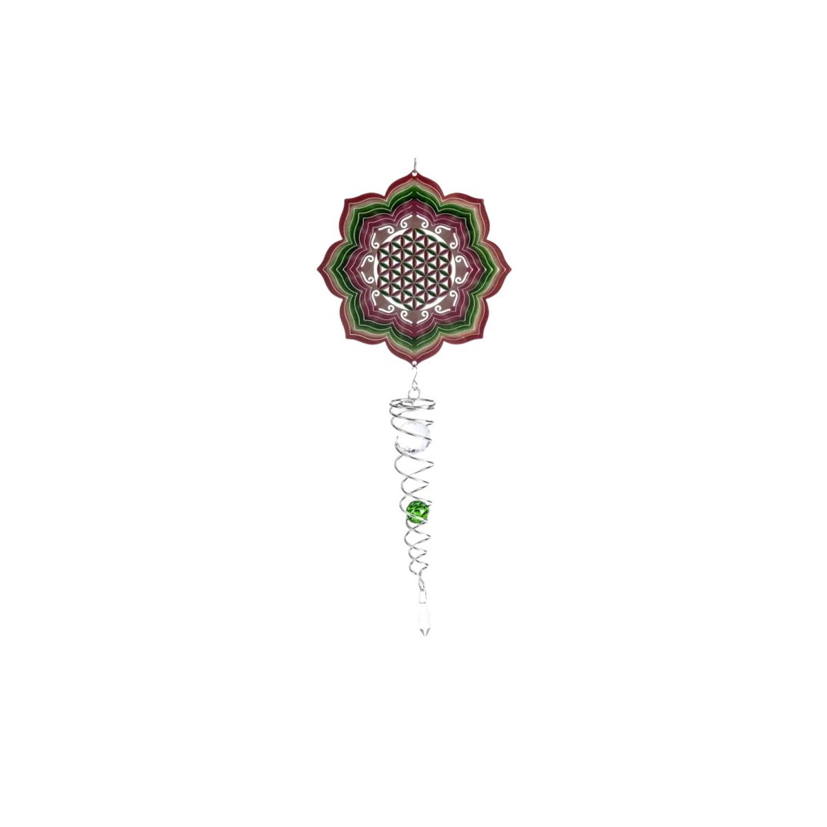 Flower of Life Zonvanger met Kristalspiraal 60 cm
