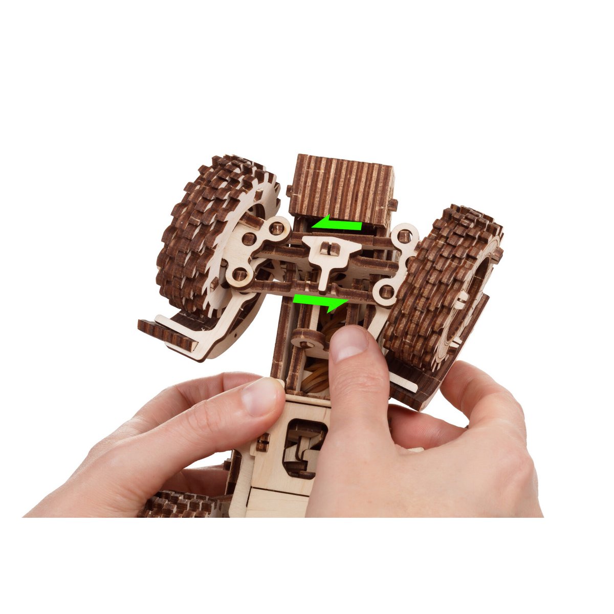 3D Mechanische Houten Puzzel Tractor Belarus 82.3 met Ploeg – 325 Stukjes