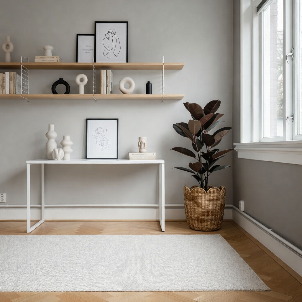 Rubberplant kunstplant, roodbruin, 90 cm, Ø70 cm